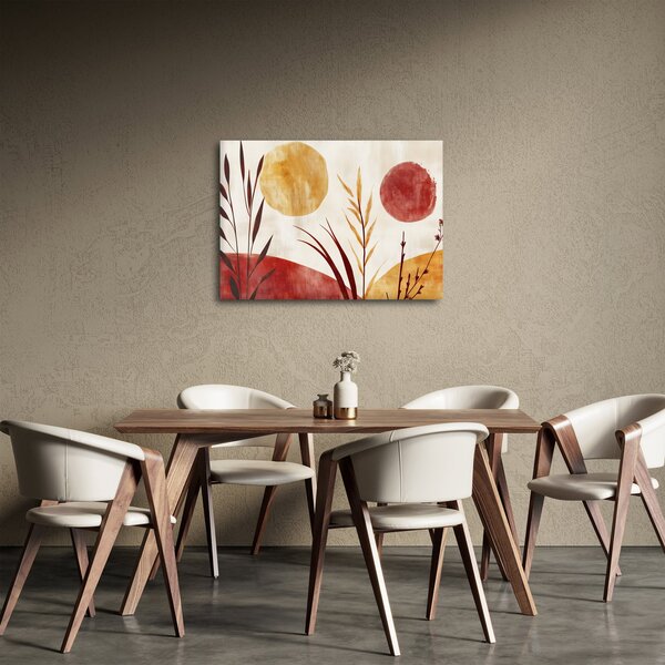 Tablou - Plante și cercuri (70x50 cm)
