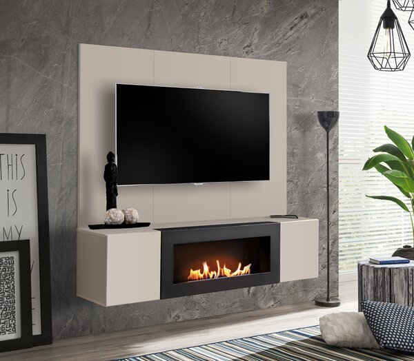 Mobilier living cu biosemineu Feryhill CC FY B K (cașmir). Promo -18%. 1156462
