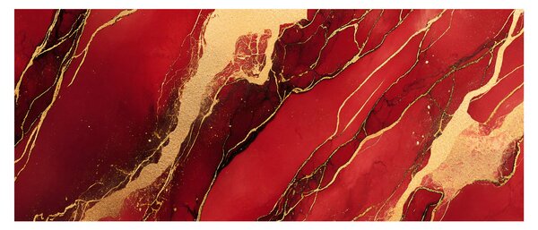 Tablou - Marmură roșu-auriu (120x50 cm)