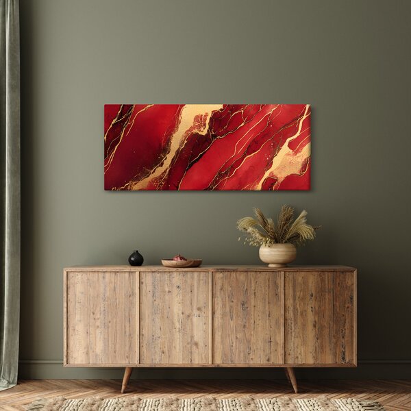 Tablou - Marmură roșu-auriu (120x50 cm)