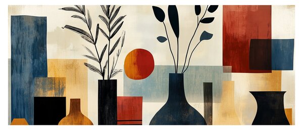 Tablou - Vaze cubiste (120x50 cm)