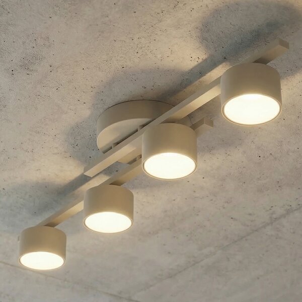 EMIBIG LIGHTING Plafonieră FRAGMENT, bej, lungime 87 cm, cu 4 becuri, din metal, reglabil, Bej, Camera de zi / sufragerie, Metal, Modern, Plafon semicircular cu spațiere