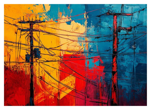 Tablou - Linii electrice abstracte (70x50 cm)