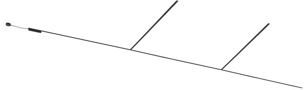 Sistem modern de iluminat pe șine negru monofazat 1000 cm - Magnetic