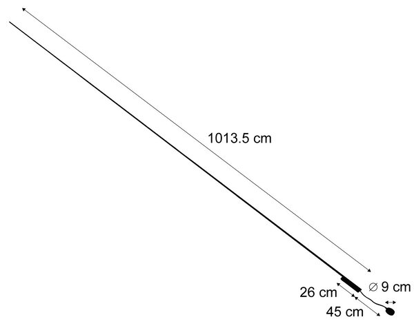 Sistem modern de iluminat pe șine negru monofazat 1000 cm - Magnetic