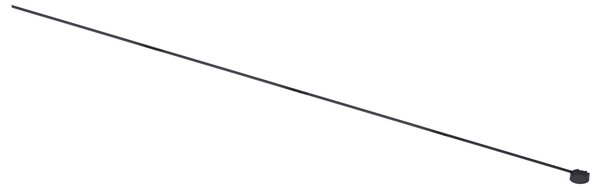 Sistem modern de iluminat pe șine, negru, monofazat, 400 cm, cu sursă de alimentare rotundă - Magnetic