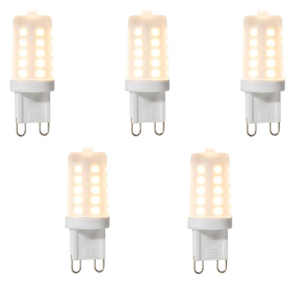 Set de 5 becuri LED G9 reglabile 3W 280 lm 2700K