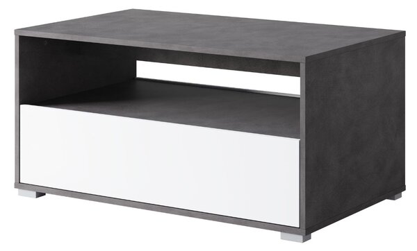 Măsuță de cafea Nairobi II cu ușă și raft deschis Nairobi II, matera/alb