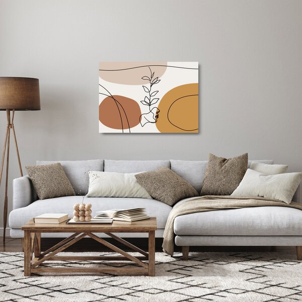 Tablou pe sticlă - Forme Boho (70x50 cm)