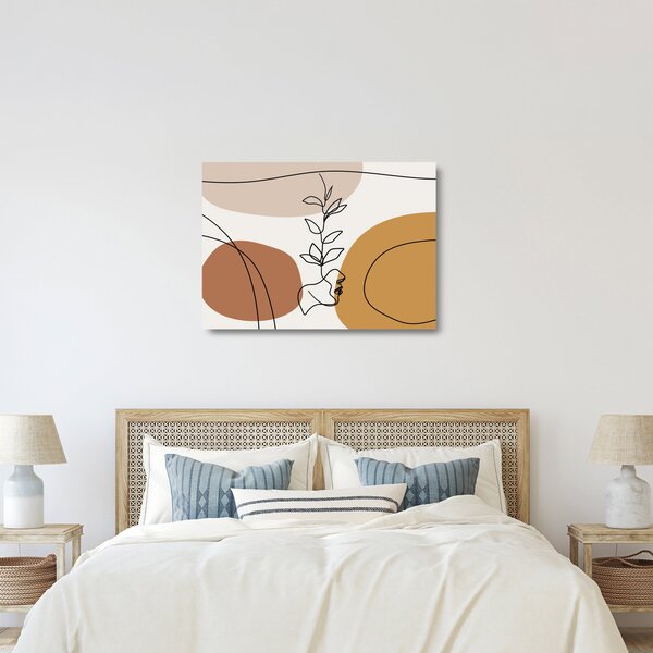 Tablou pe sticlă - Forme Boho (70x50 cm)