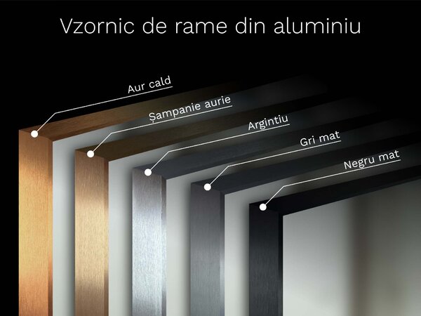 Oglindă LED cu ramă pentru baie C1