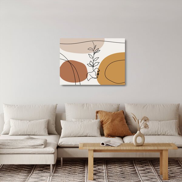 Tablou pe sticlă - Forme Boho (70x50 cm)