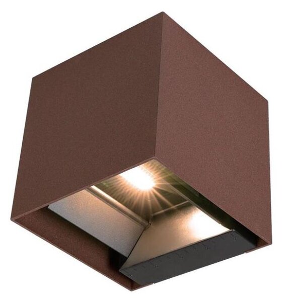Aplică LED solară cu senzor LED/9W/3,7V IP65 4000K maro