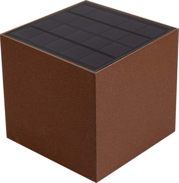Aplică LED solară cu senzor LED/9W/3,7V IP65 4000K maro