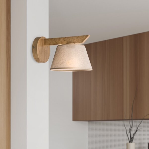 Aplică Brilagi ANTHONY 1xE14/40W/230V stejar/bej