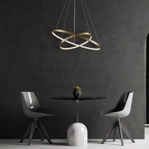 Lustră LED pe cablu LEA LED/35W/230V 4000K d. 60 cm auriu