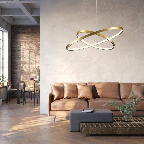 Lustră LED pe cablu LEA LED/35W/230V 4000K d. 60 cm auriu