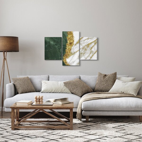 Tablou - Marmură verde N⁰1 (90x60 cm)