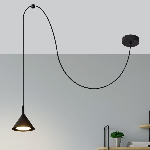Lustră pe cablu ETNA LONG 1xGX53/15W/230V negru