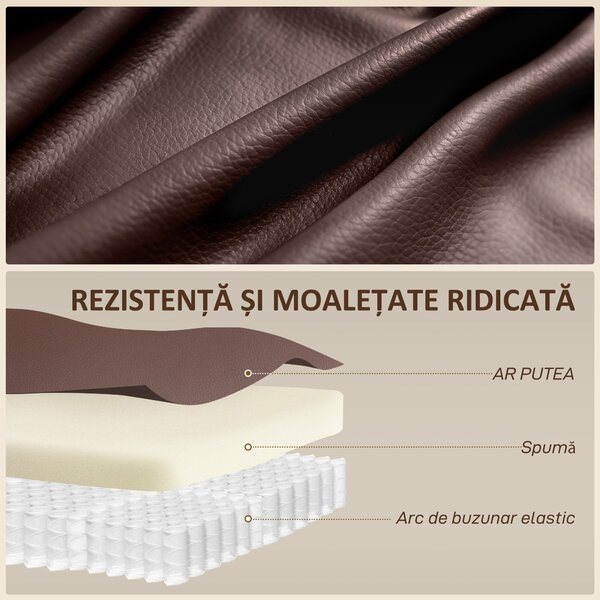 HOMCOM Fotoliu Electric Rabatabil cu 8 Puncte de Masaj, Suport pentru Picioare, 97x85x100 cm, Maro | Aosom Romania