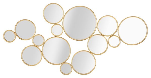Decoratiune de perete Mirrors, Mauro Ferretti, 100x51.5 cm, fier, auriu