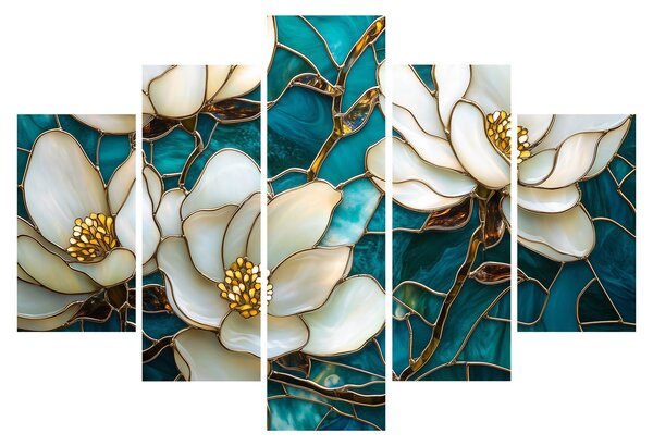 Tablou - Vitraliu cu magnolie (150x105 cm)