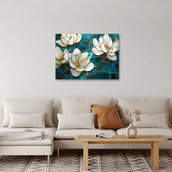 Tablou - Vitraliu cu magnolie (70x50 cm)