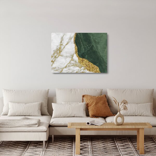 Tablou pe sticlă - Marmură verde N⁰3 (70x50 cm)