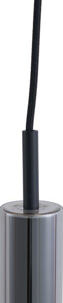 Spot modern negru cu sticlă fumurie pentru sistem de șină monofazat - Slimline Loyce