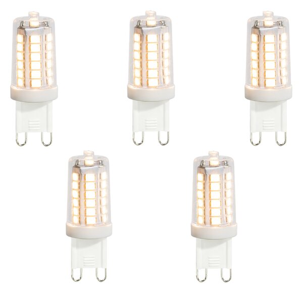 Set de 5 becuri LED G9 transparente 3,5W 480 lm 3000K