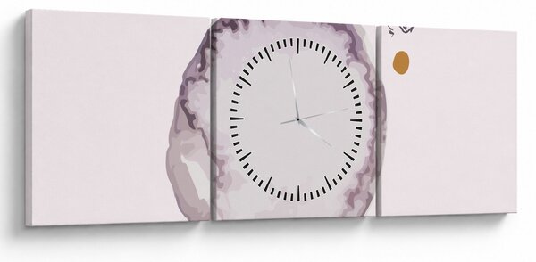 Tablou - Minimalism violet N⁰4 (cu ceas) (90x30 cm)