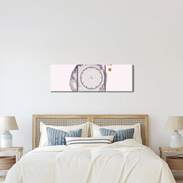 Tablou - Minimalism violet N⁰4 (cu ceas) (90x30 cm)