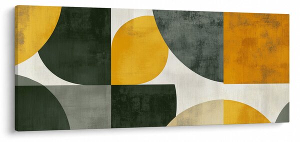 Tablou - Abstracție în culoare de măslin (120x50 cm)