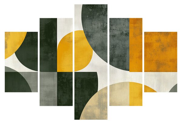 Tablou - Abstracție în culoare de măslin (150x105 cm)