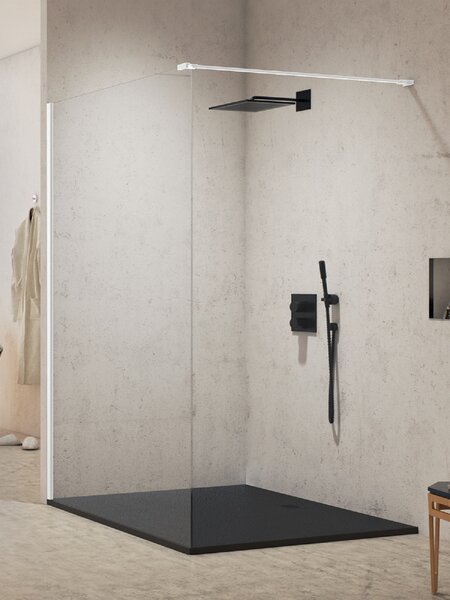 New Trendy New Modus White perete cabină de duș walk-in 70 cm alb mat/sticla transparentă EXK-2201
