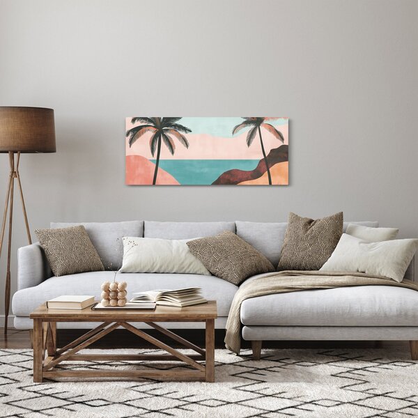 Tablou - Palmieri la mare (120x50 cm)