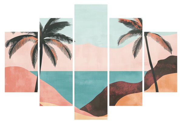 Tablou - Palmieri la mare (150x105 cm)