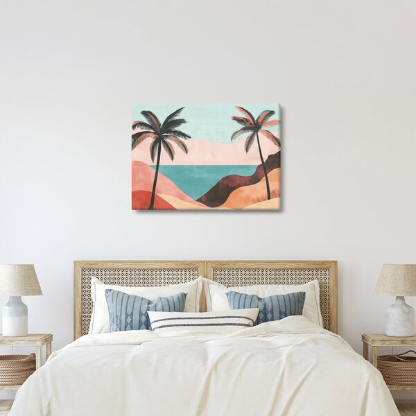 Tablou - Palmieri la mare (70x50 cm)