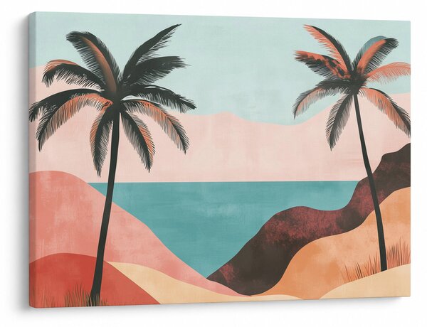 Tablou - Palmieri la mare (70x50 cm)
