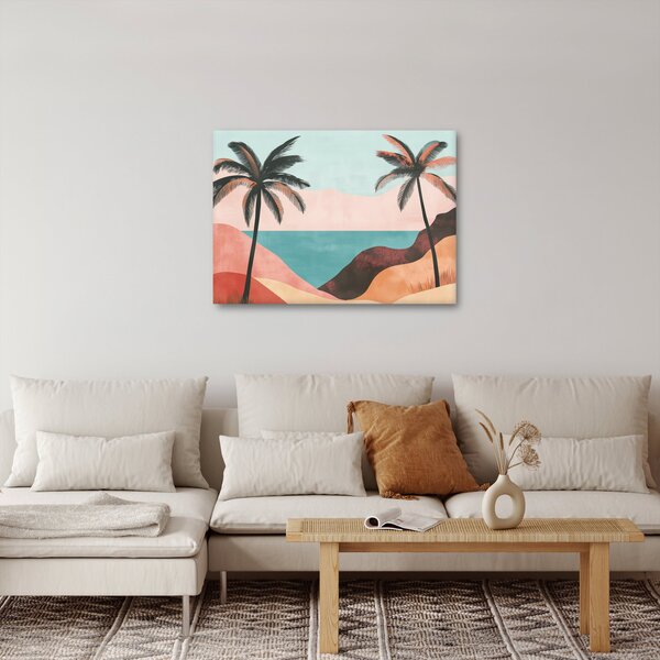 Tablou - Palmieri la mare (70x50 cm)