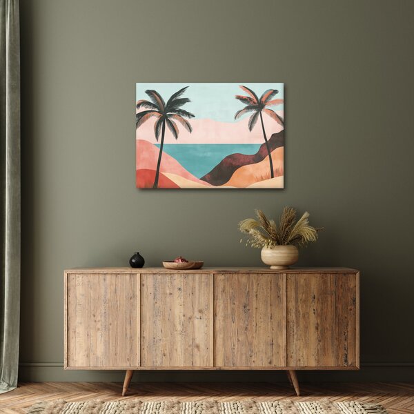 Tablou - Palmieri la mare (70x50 cm)
