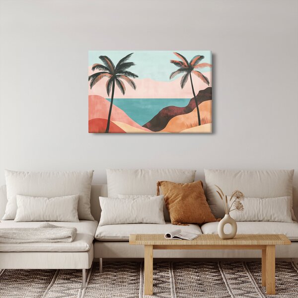 Tablou - Palmieri la mare (90x60 cm)