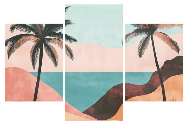 Tablou - Palmieri la mare (90x60 cm)