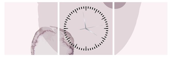 Tablou - Minimalism violet N⁰2 (cu ceas) (90x30 cm)