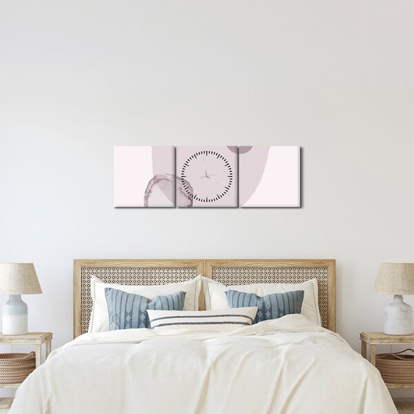 Tablou - Minimalism violet N⁰2 (cu ceas) (90x30 cm)