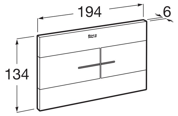 Roca PS buton de spălare pentru WC negru A890224306
