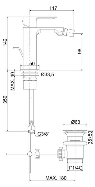 Kronenbach Quara 3.0 baterie bideu stativ oţel KB100358C15