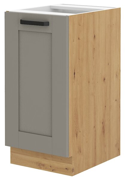 Dulap inferior de bucătărie Lucid 40 D 1F BB (Stejar artisan + claygrey). 1045491