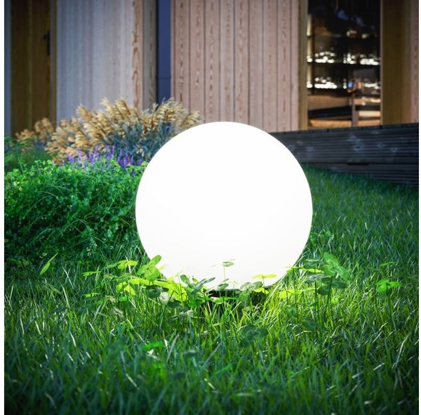 GTV Marmo lampă podea de exterior 1x20 W alb-gri OS-MARMO25-00