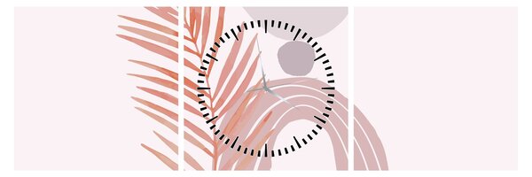 Tablou - Minimalism violet N⁰1 (cu ceas) (90x30 cm)